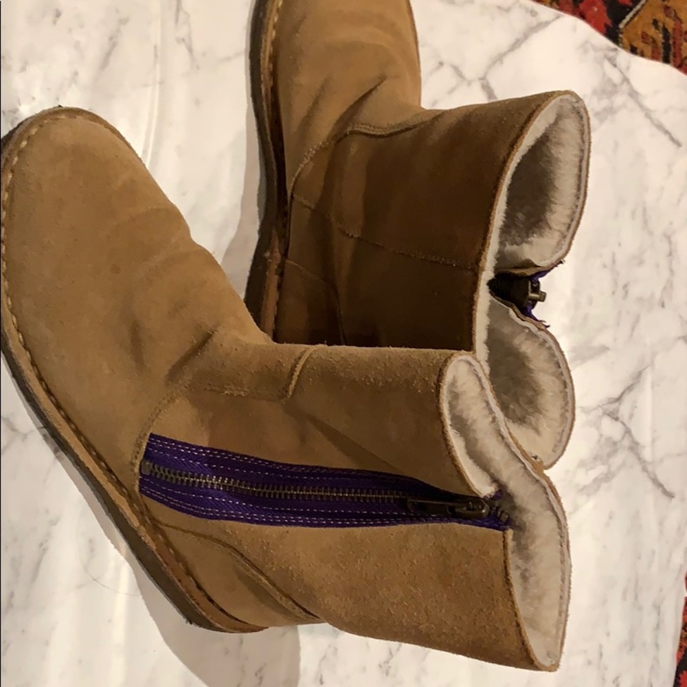 Jcrew kids shearling boots